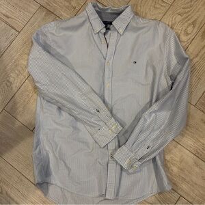 Tommy Hilfiger Men's Light Blue Striped Shirt